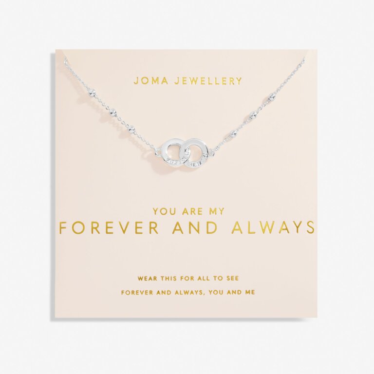 Joma Jewellery Forever Yours Love Collection You Are My Forever And Always Silver Plated Necklace