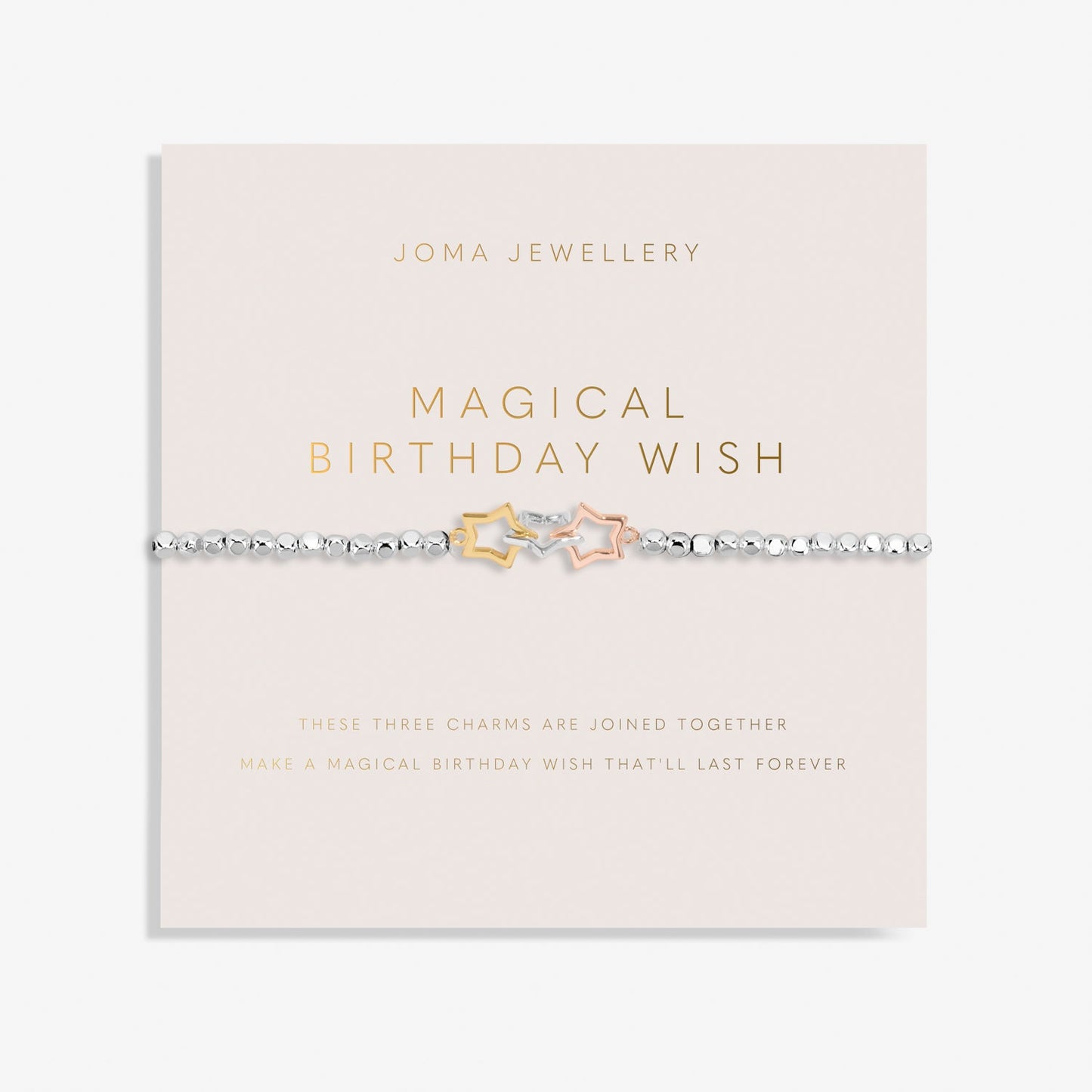 Forever Yours Magical Birthday Wish Silver, Gold Plated & Rose Gold Plated Bracelet
