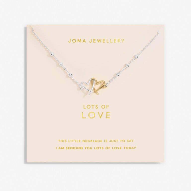 Joma Jewellery Forever Yours Necklace Lots Of Love Silver And Gold Plated Necklace