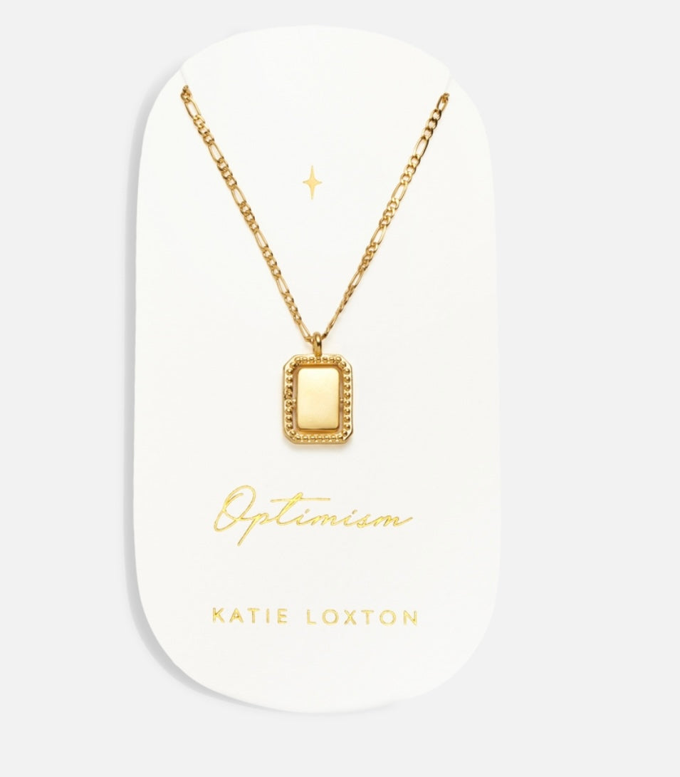 Spinning Amulet Necklace Optimism Gold Plated Necklace