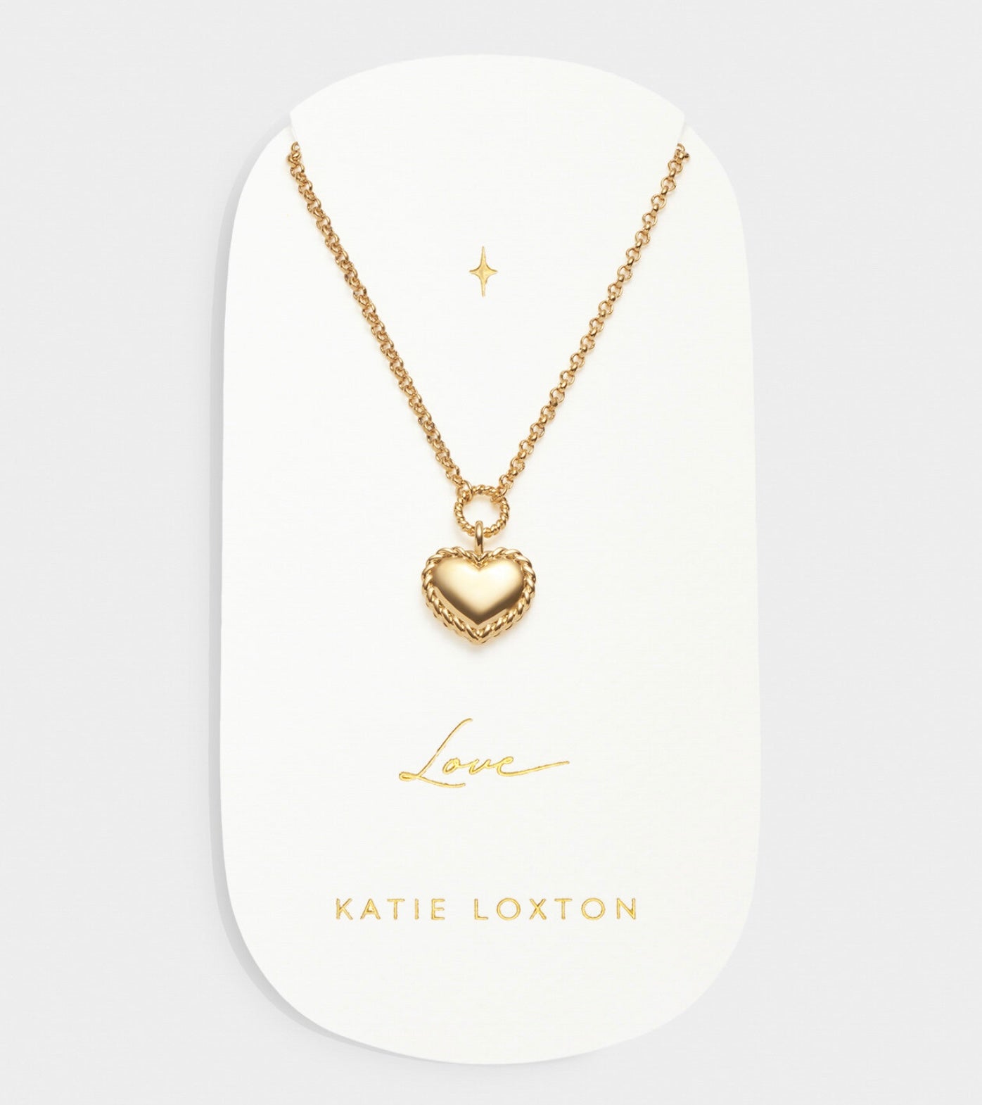 Katie Loxton Love Heart Necklace Love Gold Plated Necklace