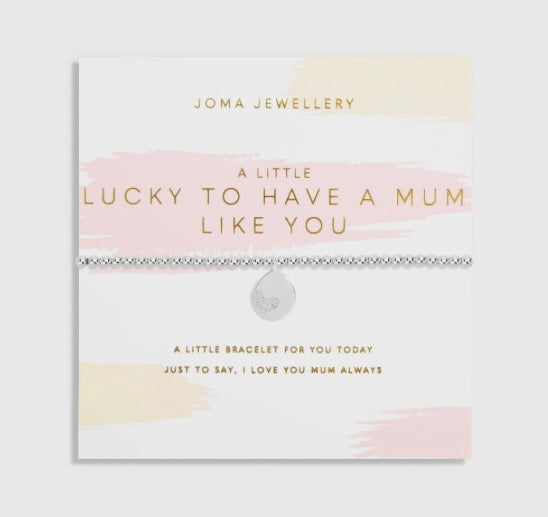 Joma Jewellery Mother's Day A Little Lucky To Have A Mum Like You Silver Plated Bracelet