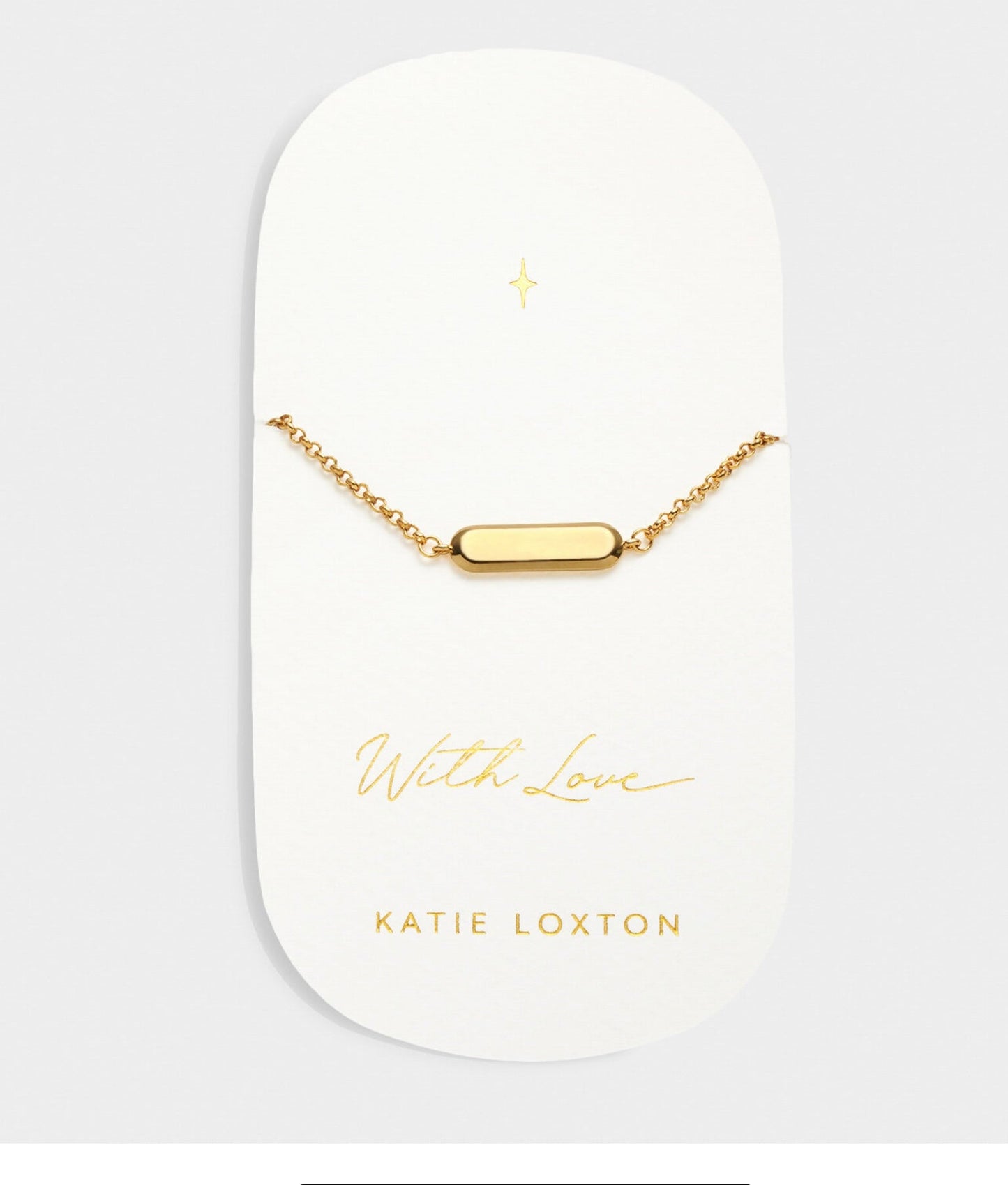 Signet Bracelet With Love Gold Plated Bracelet
