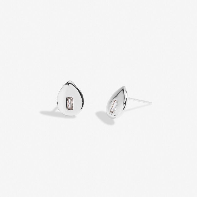 Joma Jewellery Gem Glow Teardrop Cz Silver Plated Stud Earrings