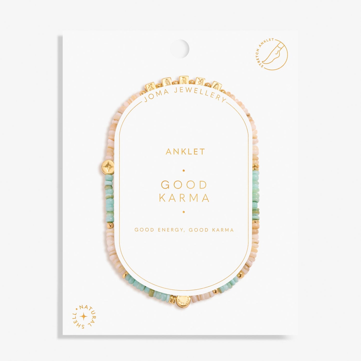 Happy Little Moments Anklet Good Karma Gold Plated Anklet