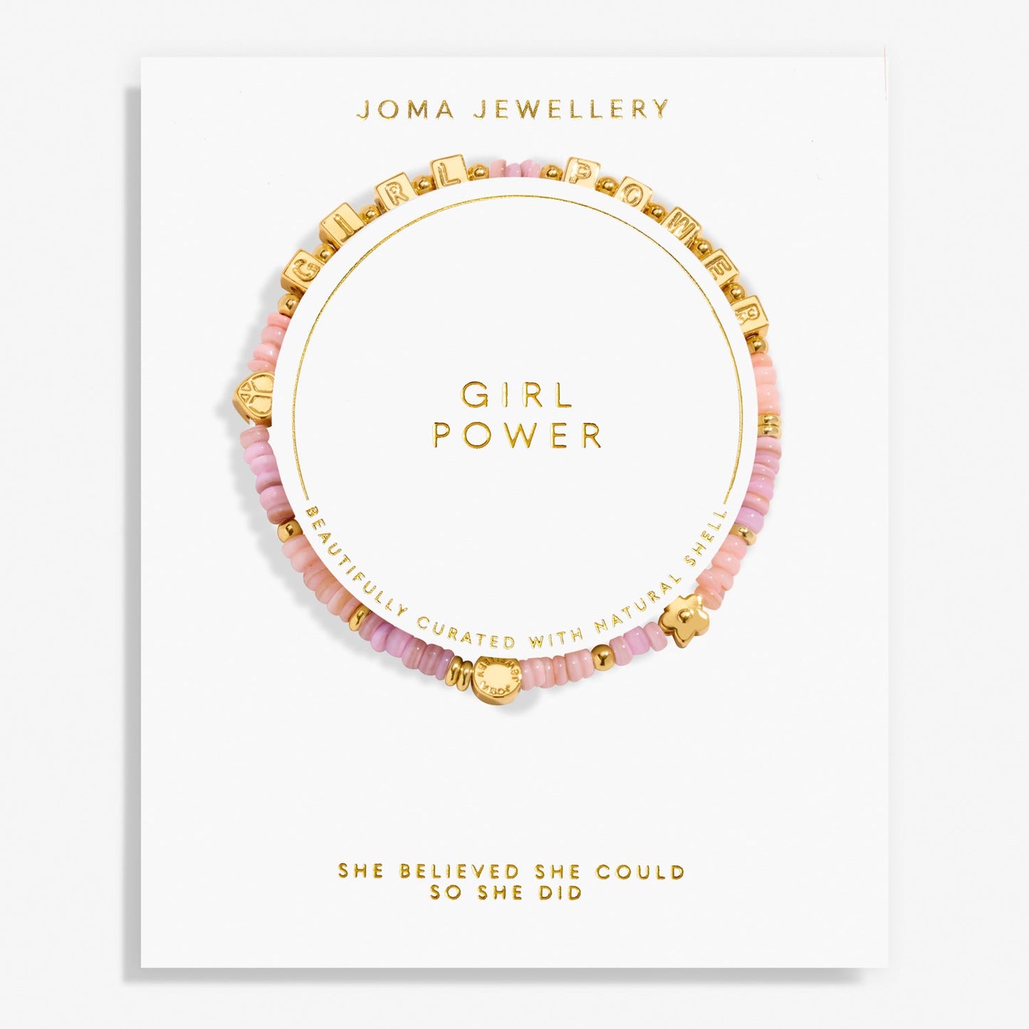 Happy Little Moments Girl Power Gold Plated Bracelet