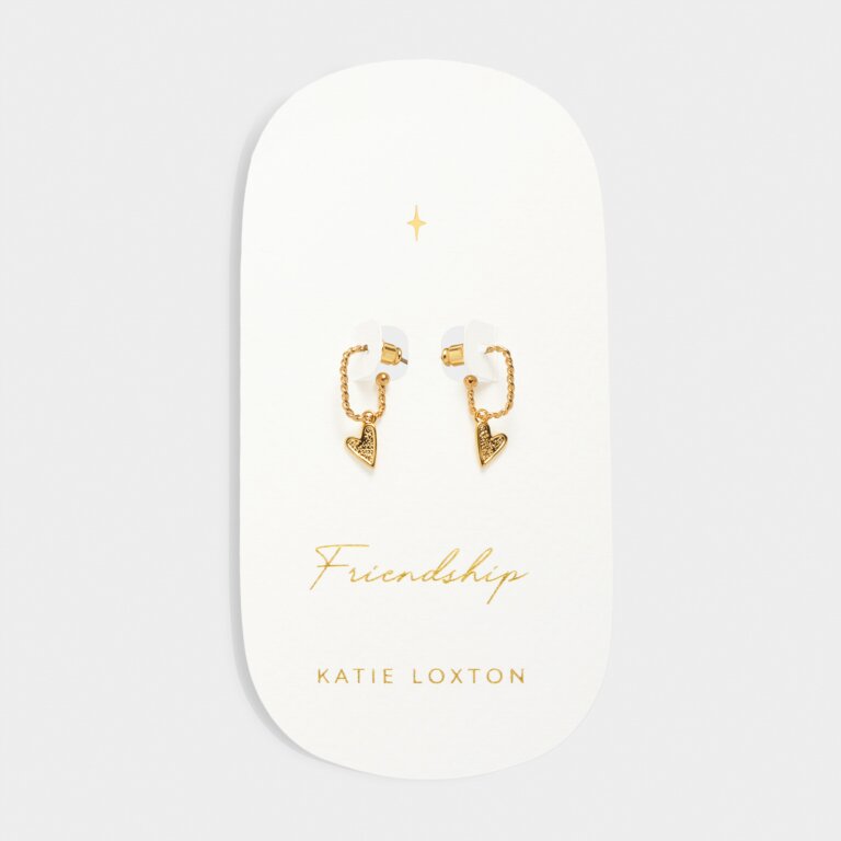 Katie Loxton Heart Earrings Friendship Gold Plated Earrings