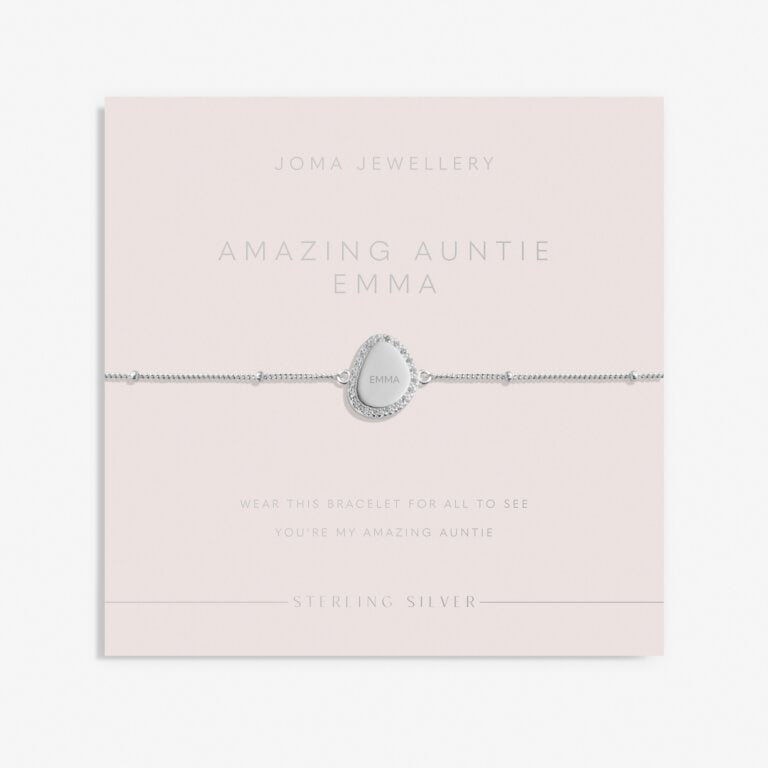 Joma Jewellery Sterling Silver Amazing Auntie Pebble Bracelet