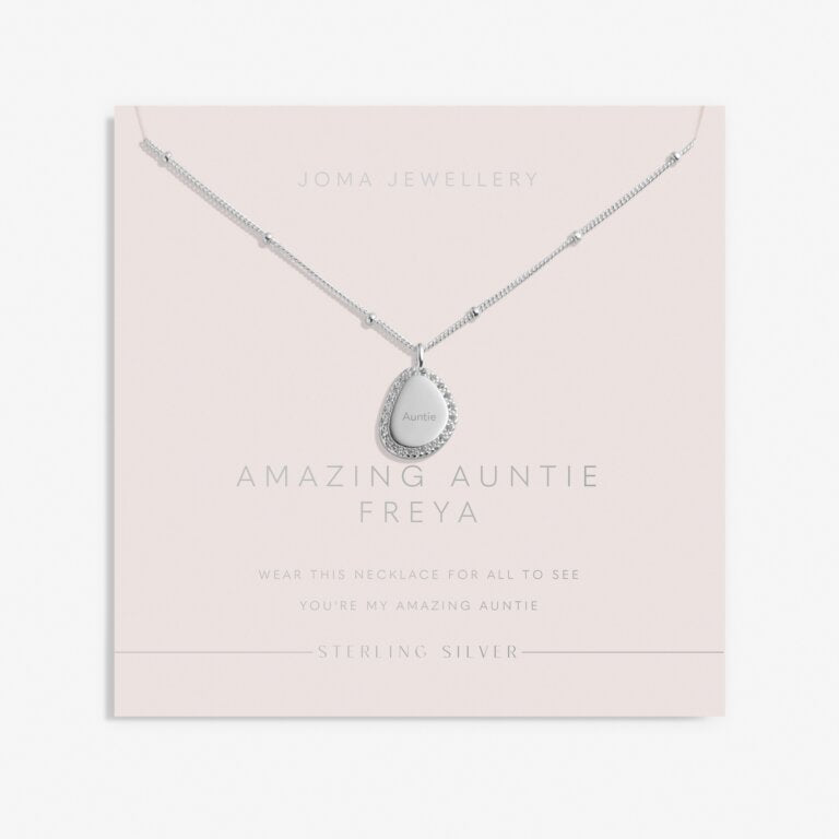 Joma Jewellery Sterling Silver Amazing Auntie Pebble Necklace
