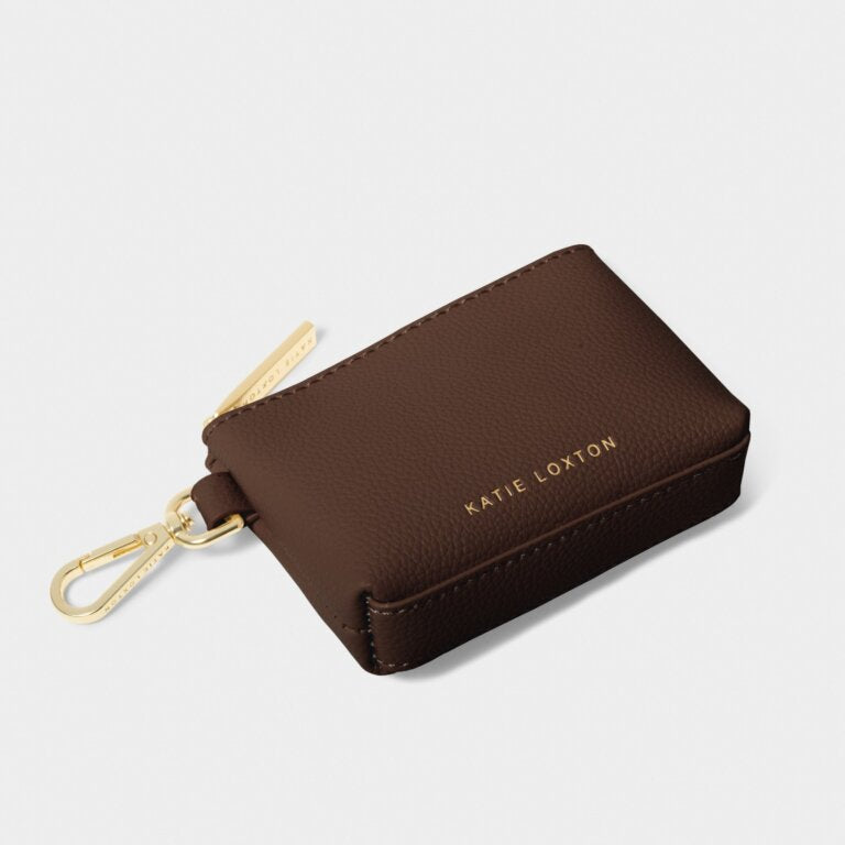 Katie Loxton Evie Clip On Coin Purse Chocolate