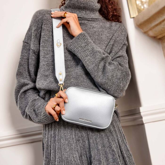 Katie Loxton Zana Mini Crossbody Bag Silver