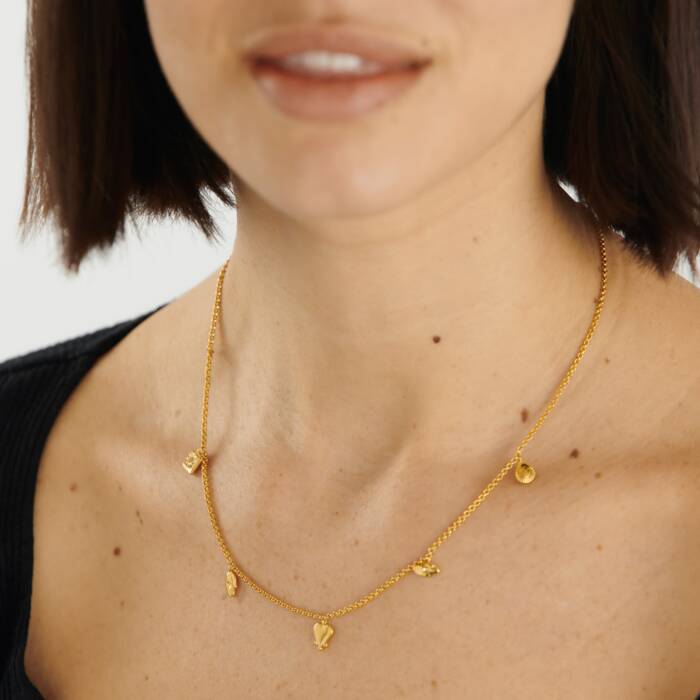 Katie Loxton The Curated Collection Boheme Charm Necklace Gold
