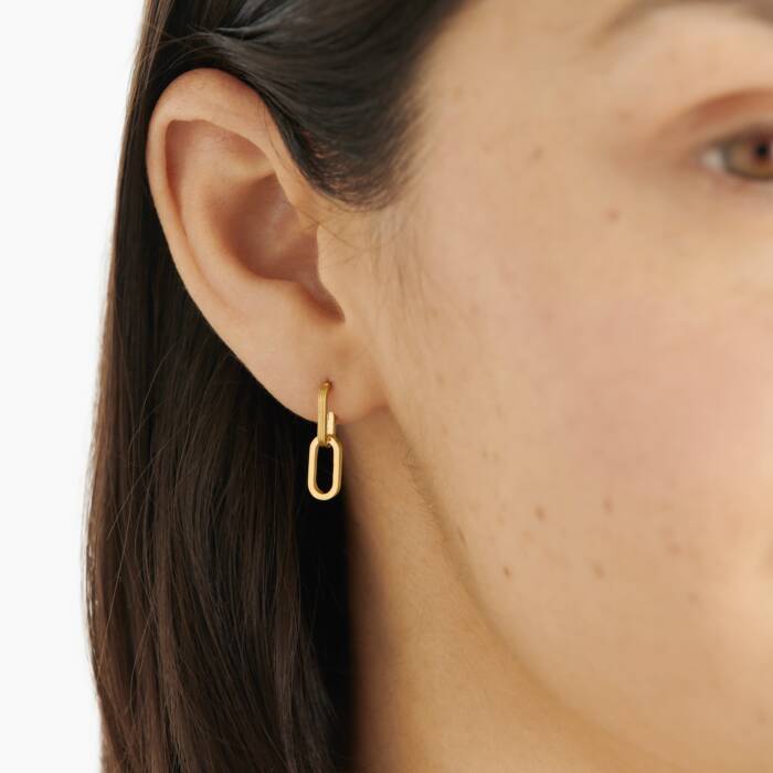 Katie Loxton The Curated Collection Arabella Hoops Gold Coated Earrings