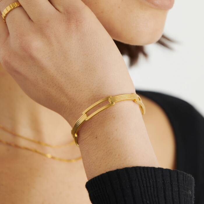 Katie Loxton The Curated Collection Arabella Bangle Gold Coated Bangle