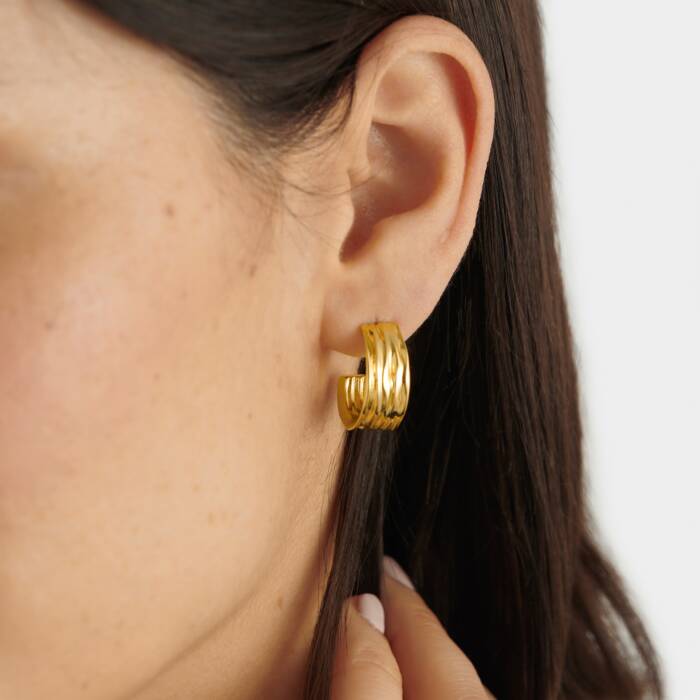 Katie Loxton The Curated Collection Cleyo Hoop Earrings Gold Coated Earrings