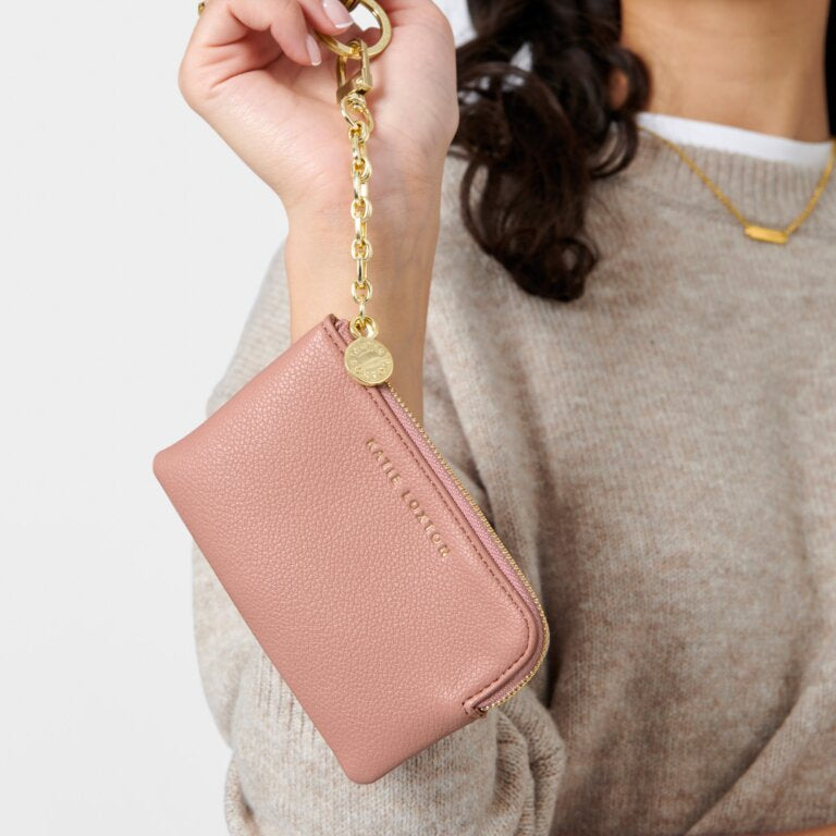 Katie Loxton Tilly Keychain Purse Dusty Rose