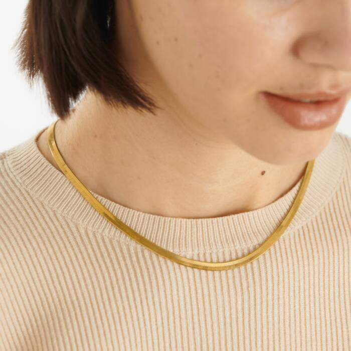 Katie Loxton The Curated Collection Ciana Snake Chain Necklace Gold Coated Necklace