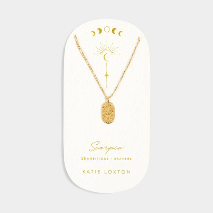 Katie Loxton Zodiac Necklace Scorpio Gold Coated