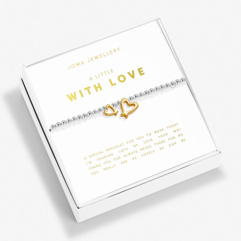 Joma Jewellery Boxed A Little With Love Silver And Gold Plated Bracelet