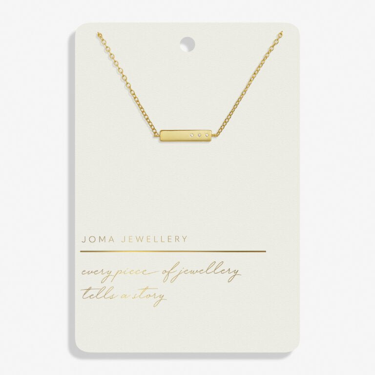 Joma Jewellery Style Stories Bar Gold Plated Necklace