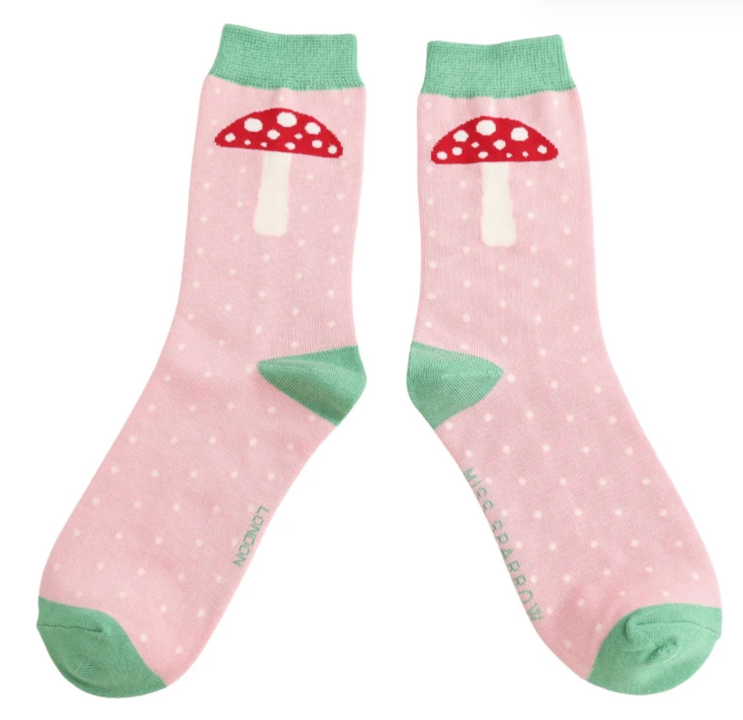Miss Sparrow Dotted Toadstool Socks Blush