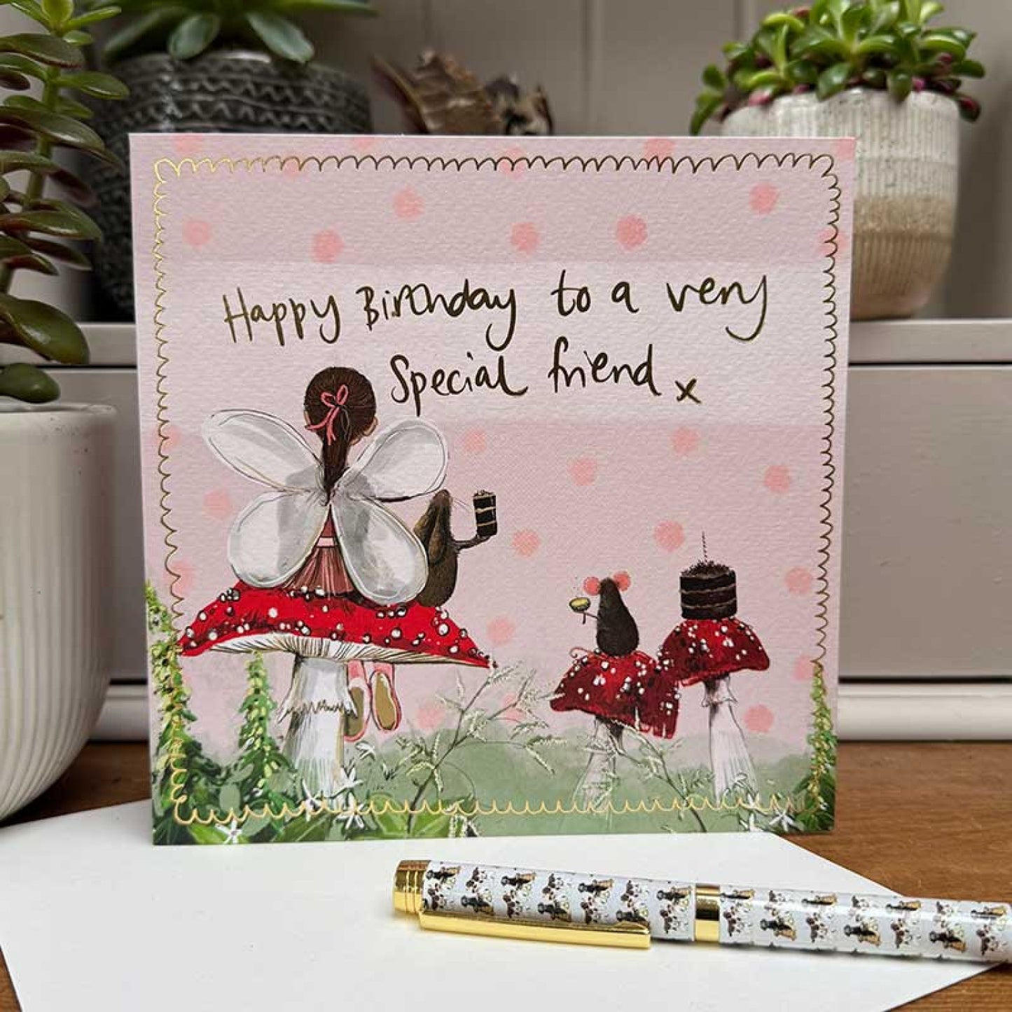 Alex Clark Fairy Toadstools Birthday Card
