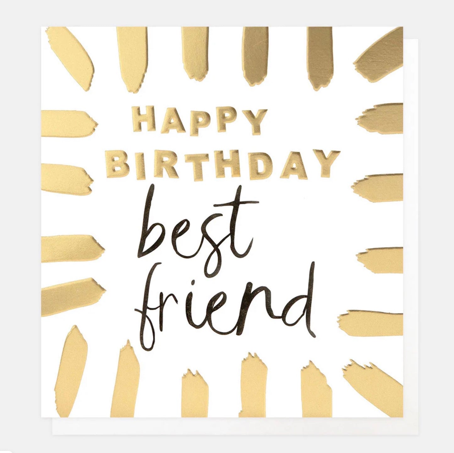 Caroline Gardner Gold Brushstrokes Best Friend Birthday Card