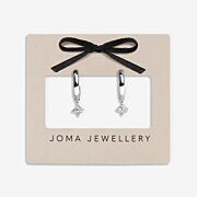 Joma Jewellery Loved By You Clover Hoop Earrings In Silver Plating