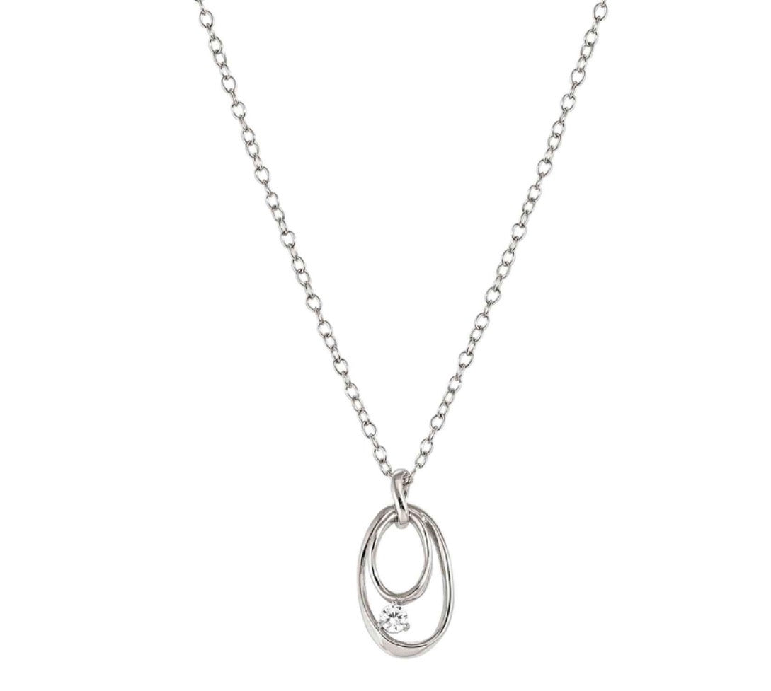 Nomination My Rebel Art Sterling Silver Small Oval Necklace With CZ 242806/053