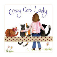 Alex Clark Crazy Cat Lady Coaster