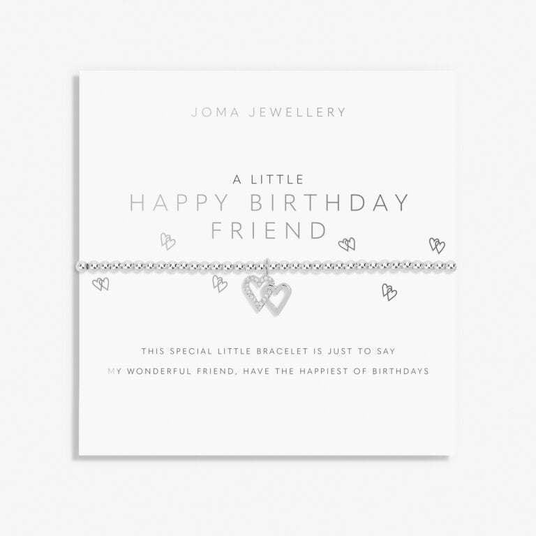 Joma Jewellery A Little Happy Birthday Friend Silver Plated Bracelet
