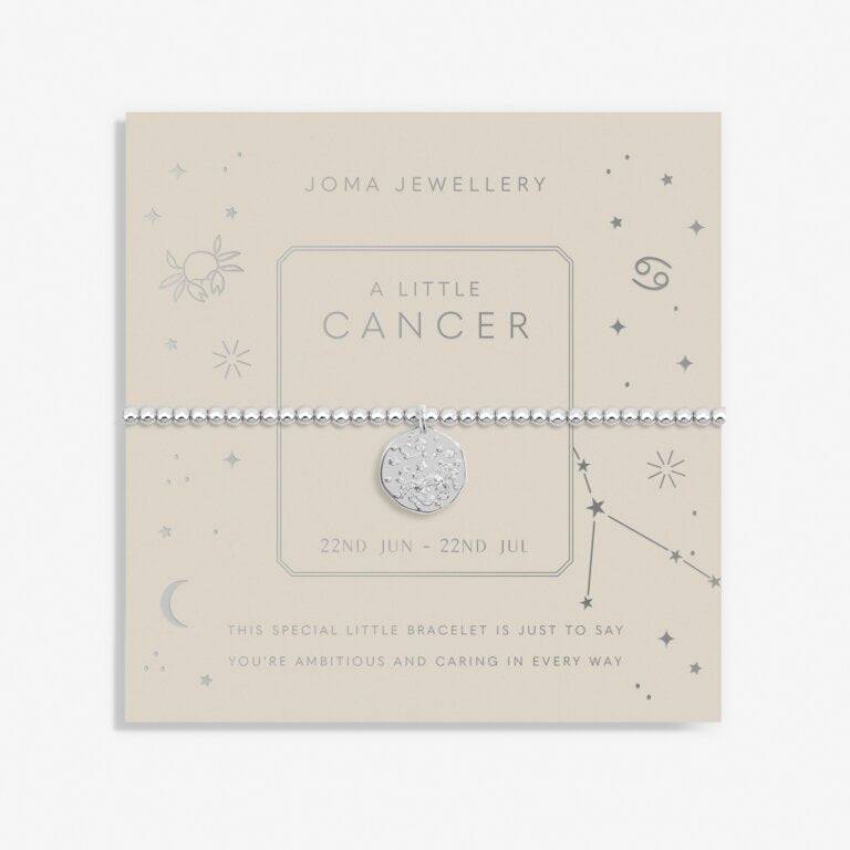 Joma Jewellery Star Sign A Little Cancer Silver Plated Bracelet