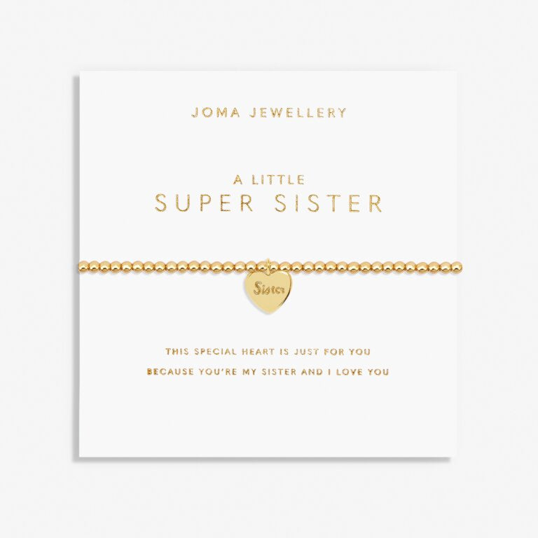 Joma Jewellery A Little Super Sister Gold Plated Bracelet