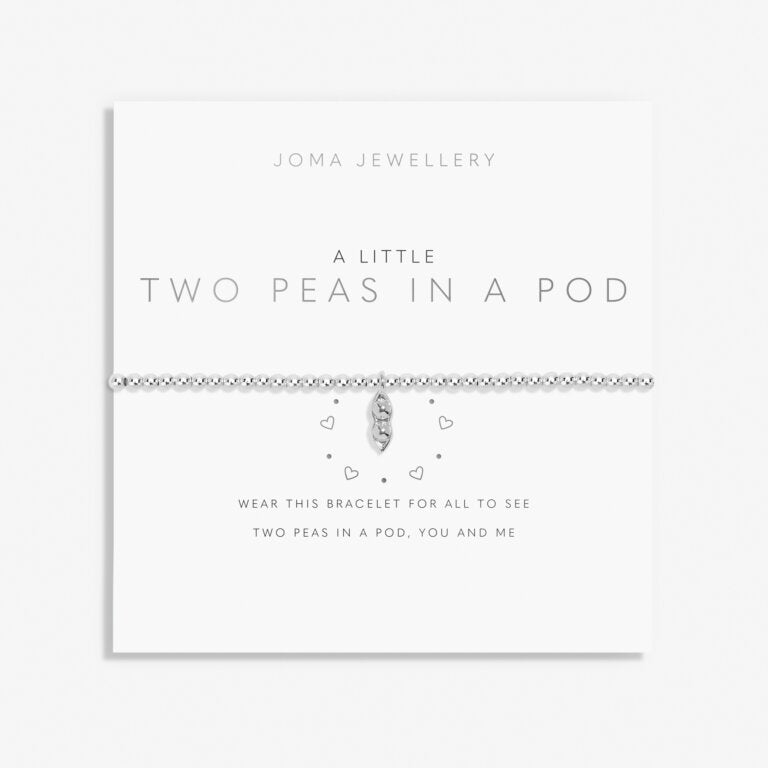 Joma Jewellery A Little Two Peas In A Pod Silver Plated Bracelet