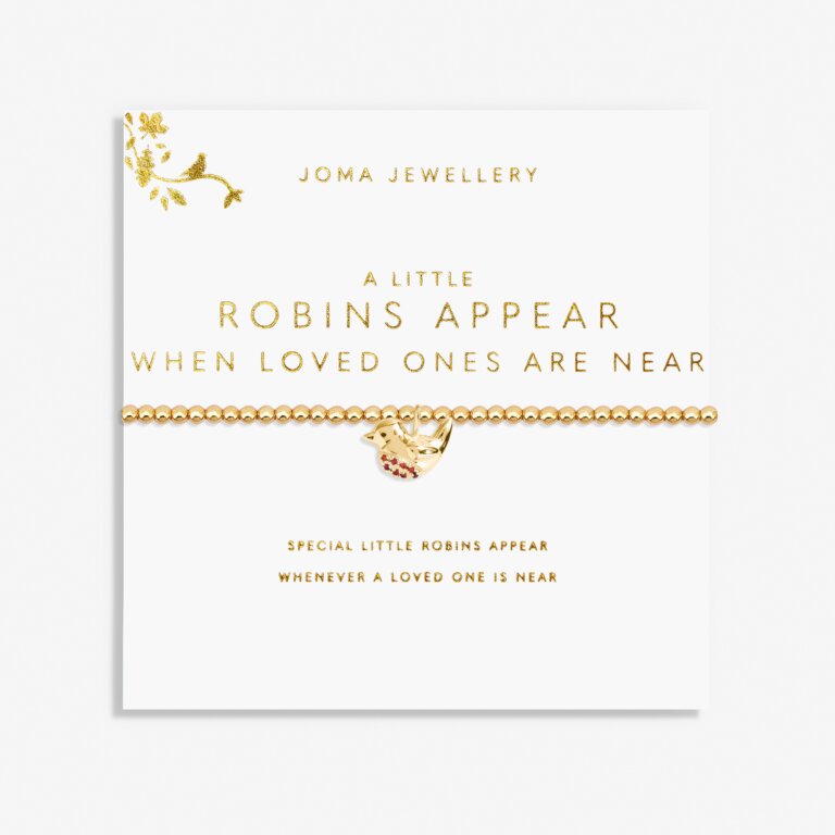 Joma Jewellery A Little Robins Appear When Loved Ones Are Near Gold Plated Bracelet
