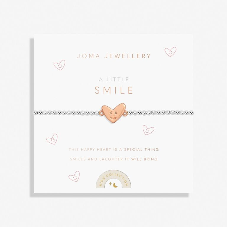 Joma Jewellery Children's A Little Smile Silver And Rose Gold Plated Bracelet