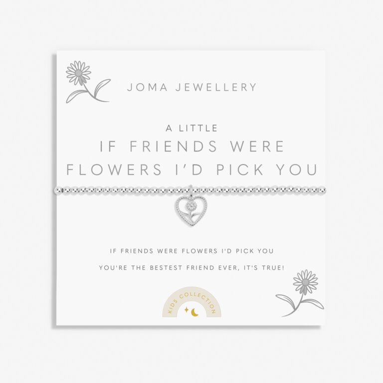 Joma Jewellery Children's A Little If Friends Were Flowers I'd Pick You Silver Plated Bracelet 15.5Cm Stret