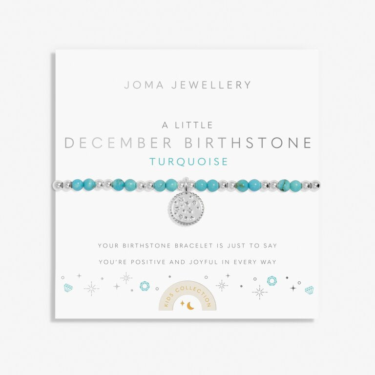 Joma Jewellery Children's Birthstone A Little December Silver Plated Bracelet