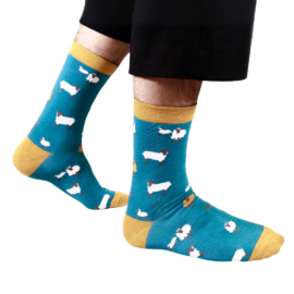 Mr Sparrow Sheep Family Socks Teal