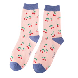 Miss Sparrow Mini Cherries Light Pink Socks