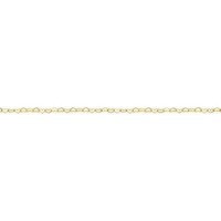 Permanent Jewellery Yellow Gold Filled Flat Heart Chain 21cm