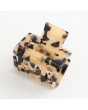 Pure Fashion Mini Square Hair Claw Cream Tortoiseshell