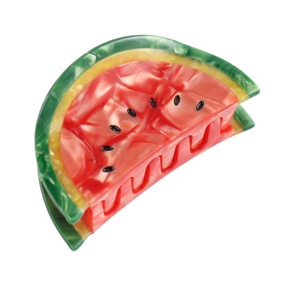 Red Cuckoo Watermelon Hair Claw Clip Small