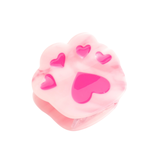 Red Cuckoo Paw Hair Claw Clip Pink