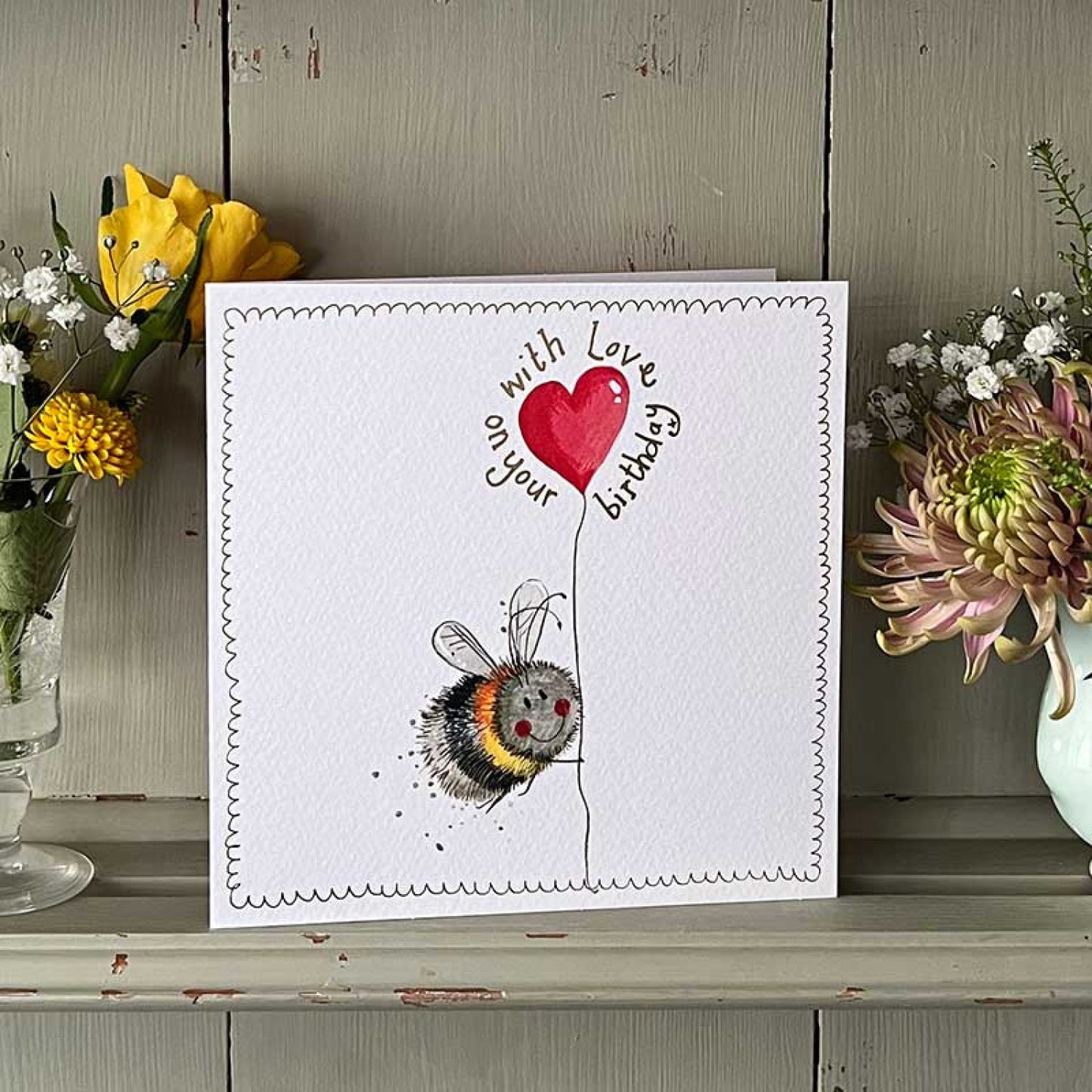 Alex Clark Bee Sending Love On Your Birthday Greetings Card