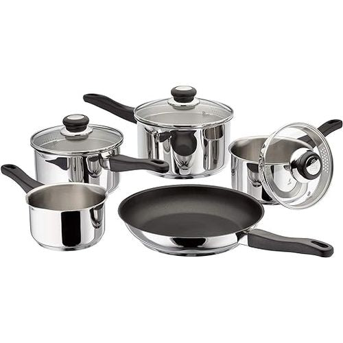 Judge Vista Pan set With Draining Lids Set 5 Piece