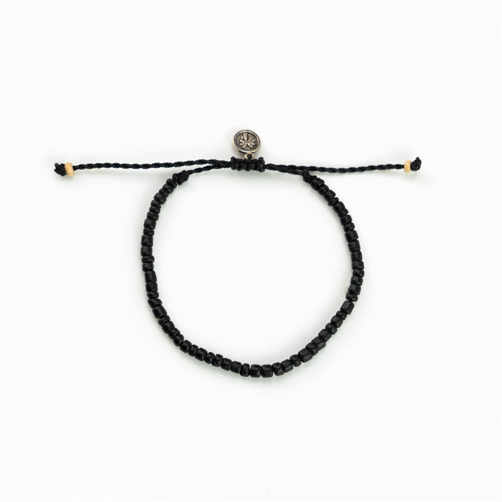 Pineapple Island Coconut Bay Bead Bracelet Black