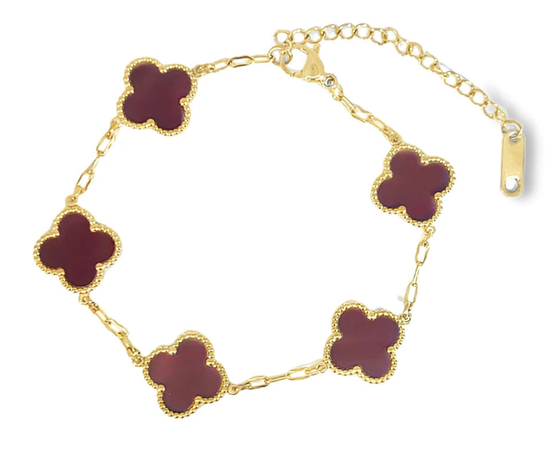 Byzantium Clover Bracelet Red