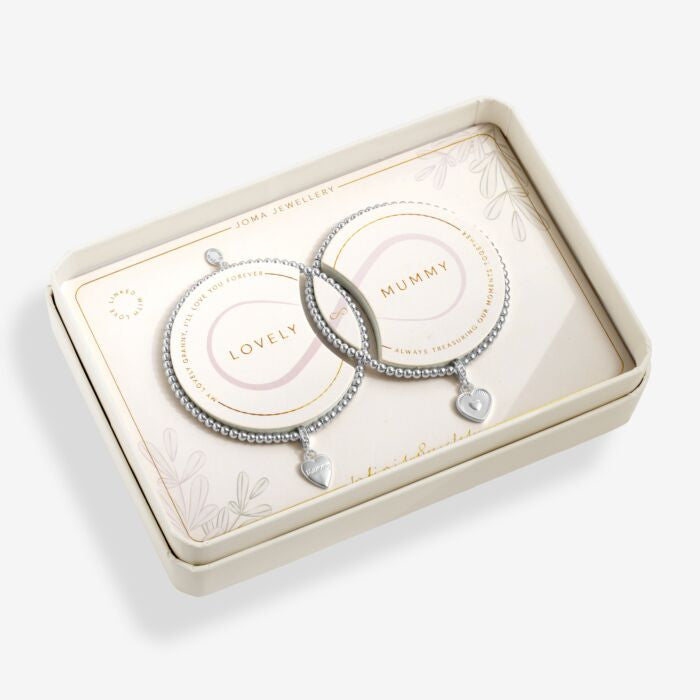 Joma Jewellery Mother's Day Infinity Bracelet Lovely Mummy Silver Plated Linked Bracelets