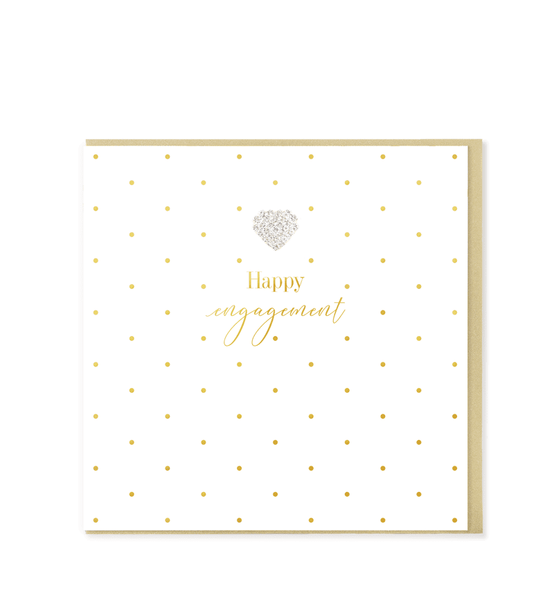 Hearts Designs Happy engagement Greetings Card